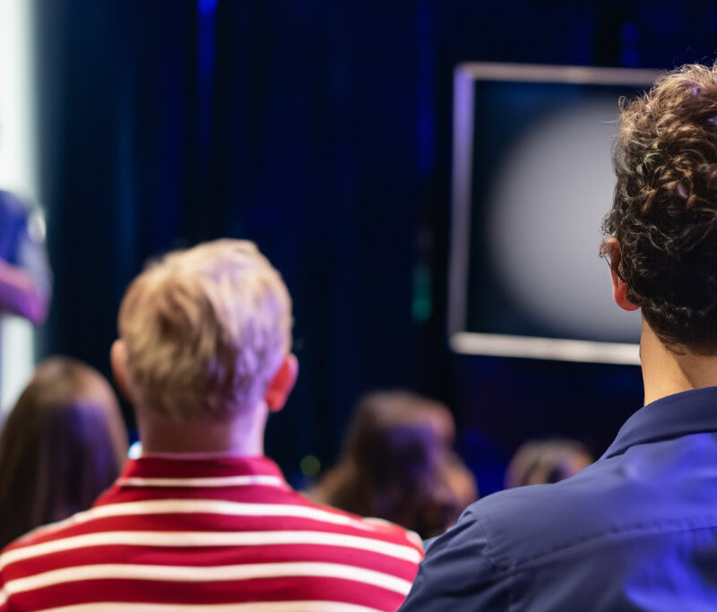 Evening talk show on the television